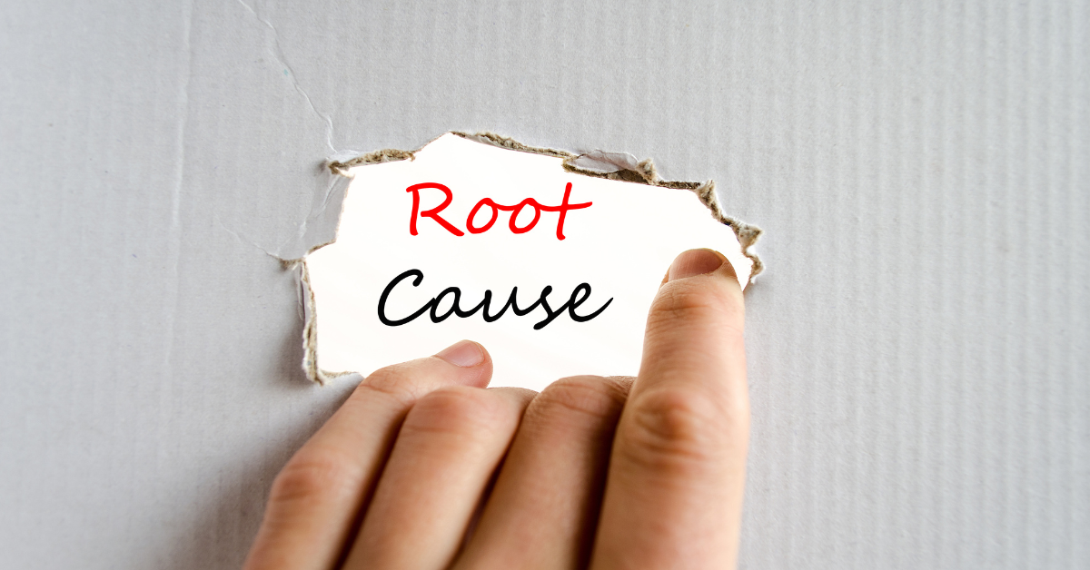 Root Cause written on paper
